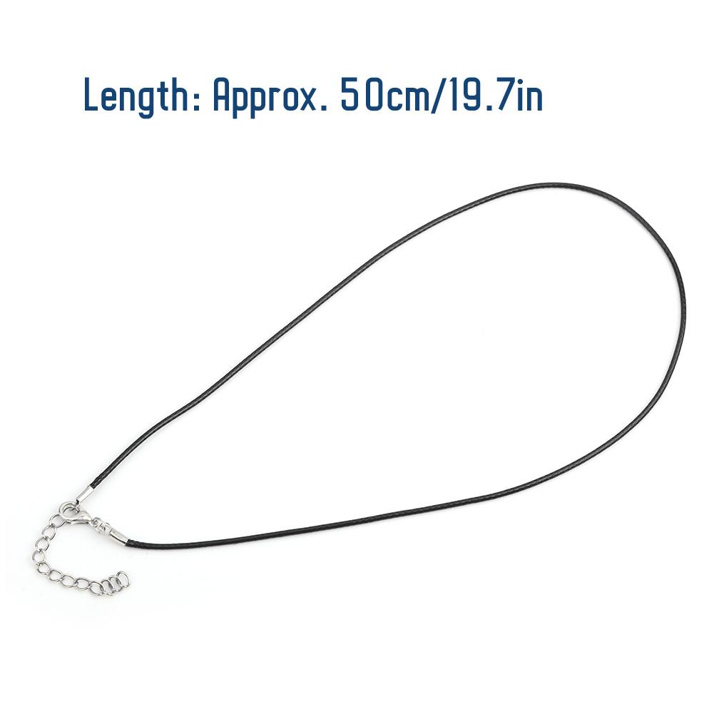 100pcs Lobster Clasp Wax Rope Waxed Thread Leather Cord Necklace DIY Jewelry Accessory
