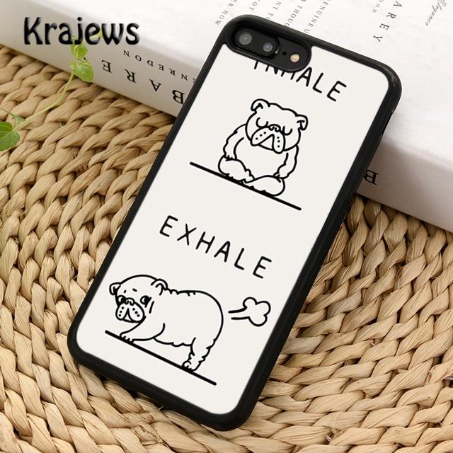 Inhale Exhale French Bulldog Bull Jack Russell Terrier Yoga For iPhone 17 Air 16 Phone Case Cover 15 14 plus 12 13 pro max