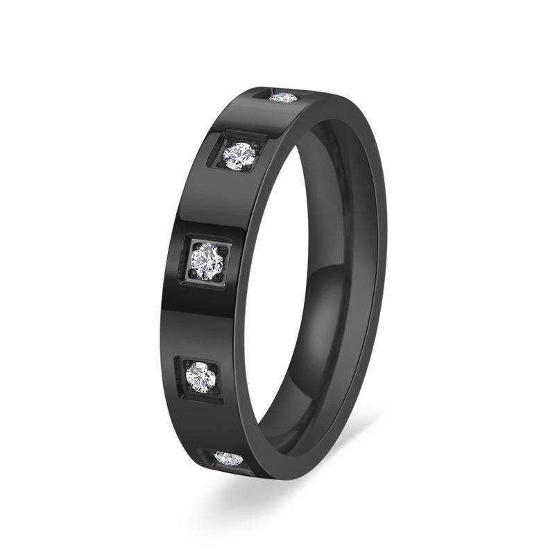 2025 Premium Women's Narrow Edition 18K Gold Carving Grid Ring with Diamond Set Around The Circle, Small Fragrant Style Ring