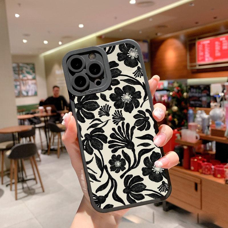 Fashion Luxury Flower Floral Funda Case for Iphone 14 Pro Max Plus 13 12 11 Pro Max XR X XS 8 7 Plus SE 2020 Soft Silicone Shell