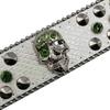 Popular Skull Buckle Belt for Adult Rhinestones Rivet Belt All Matching Blingbling Western Belt for Daily and Club