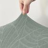 1 Stück Elastischer Esszimmerstuhlbezug Blätter Jacquard Stretch Stühle Überwürfe Lange Rückenlehne Einfarbig Sitzbezüge Bankett Heimdekor
