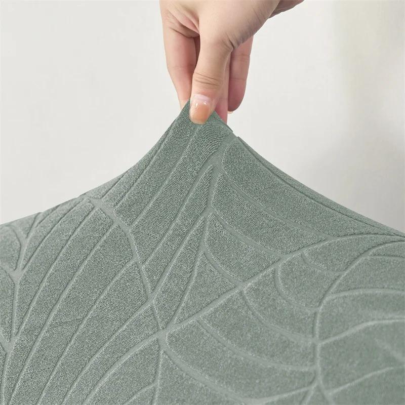 1 Stück Elastischer Esszimmerstuhlbezug Blätter Jacquard Stretch Stühle Überwürfe Lange Rückenlehne Einfarbig Sitzbezüge Bankett Heimdekor