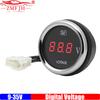 ZMFJH Universal 2"52mm Voltage 9-35V Red LED Light Digital Voltmeter with Flashing Warning VOLT Gauge for Car Boat Yacht 12V24V