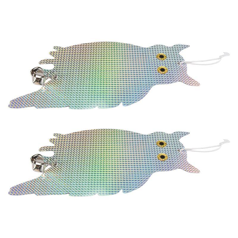 

ABJI-2PCS Owl Bird Repellent Bird Deterrent Hanging Device Effectively Keep Birds Away Scare Away Birds Garden Supplies