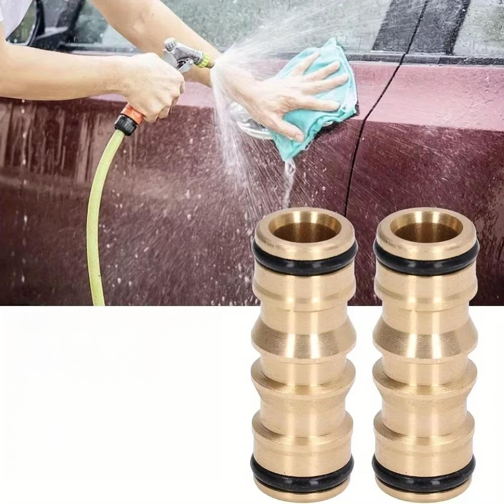 4pcs Brass Pipe Fittings Leak-Proof Seal Quick Connect For Irrigation Watering Garden Pipe Fittings Easy Installation