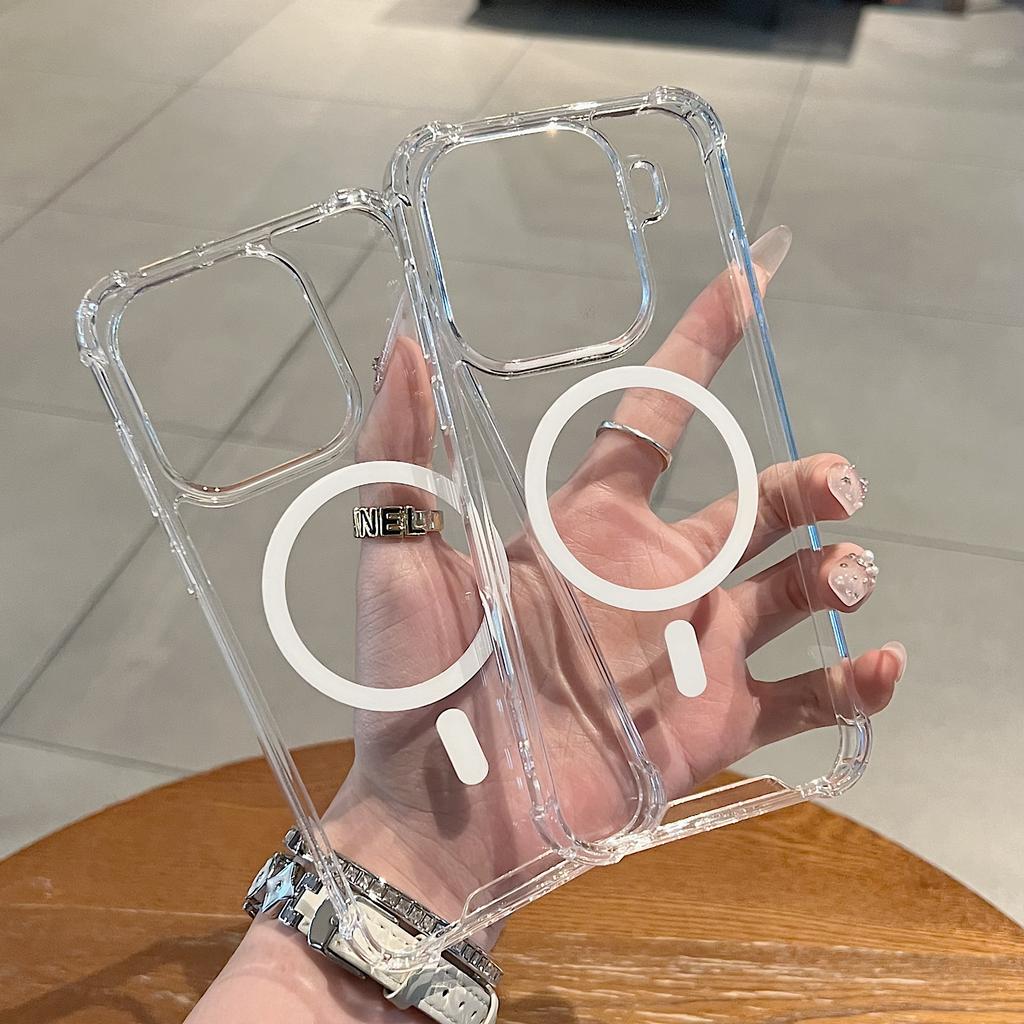 Crystal Clear Transparent Hard Phone Case for Oppo Find X9 X8 Pro Soft Bumper Anti Drop Wireless Charger Protection Cover Funda