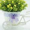 Artificial Flower Rattan Basket Tricycle Desktop Store Showcase Party Home Decor