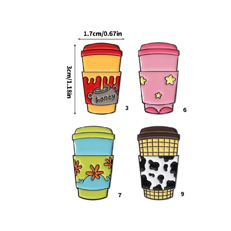 Trendy Cartoon Cup Brooch Crafted From Sturdy Alloy Elegant Badge Pin Adds A Playful Touch To Any Ensemble