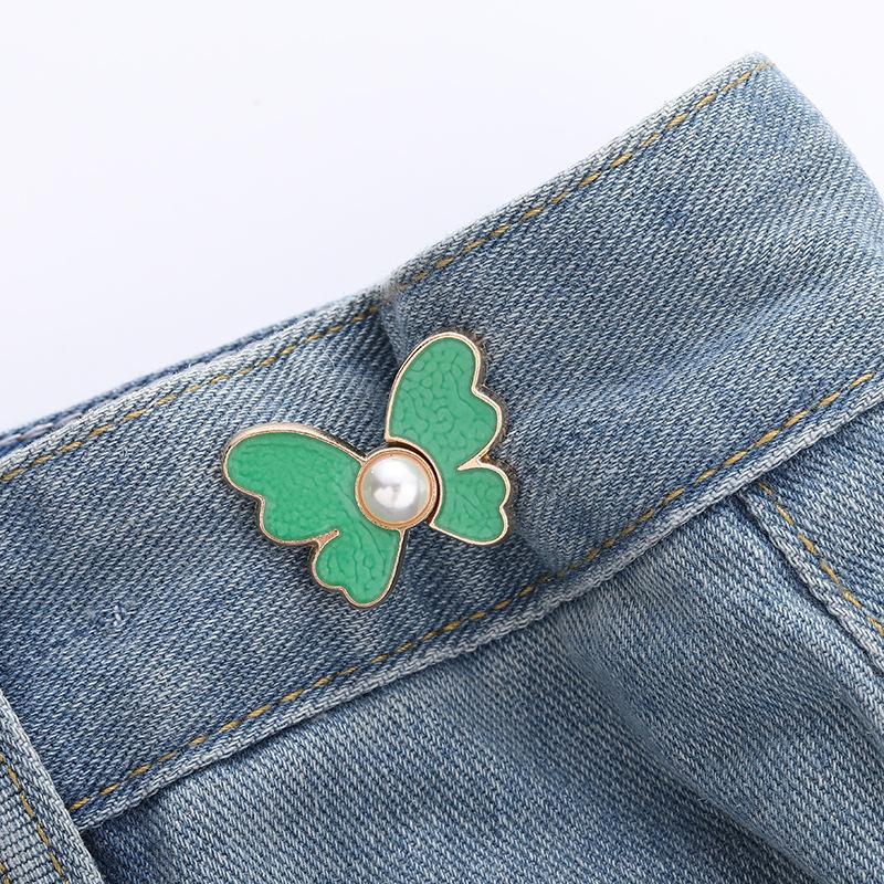 Butterfly Adjustable Waist Buckle Button for Jeans - Seamless, Nail-Free, Detachable