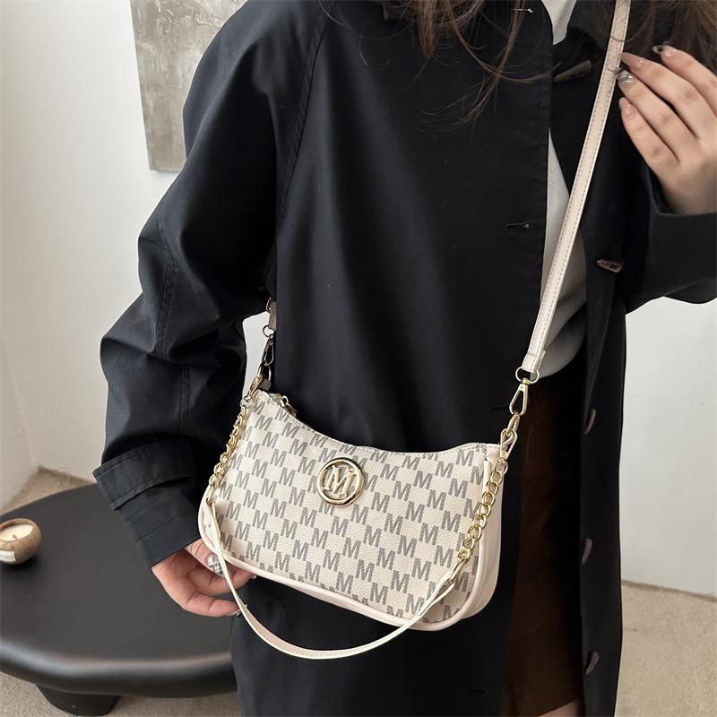 New Retro Printing Trend Handbag Fashion High Sense Women's Bag Underarm Bag Shoulder Bag Small Square Bag Women
