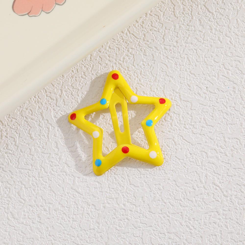 Children's Candy Color Star Hair Clips - Small Size BB Bangs Accessories