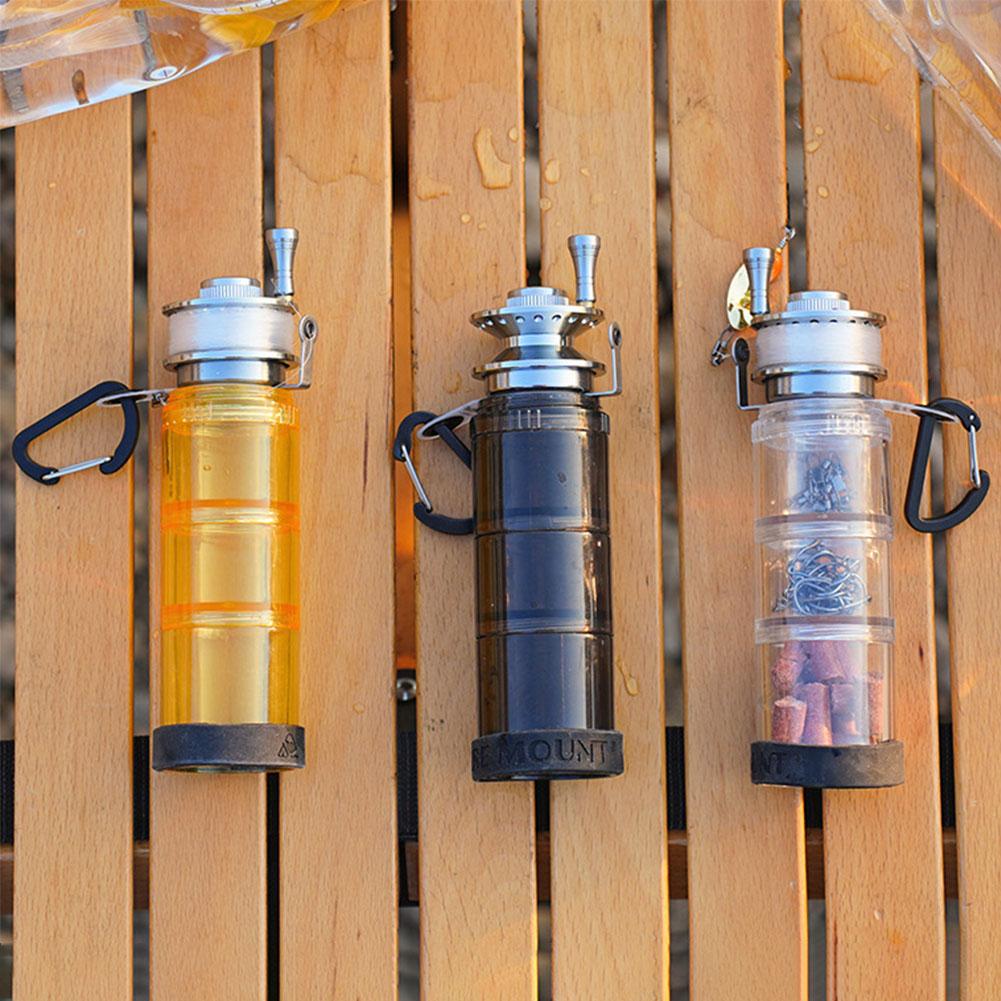 Fun Fishing Rod Lure Hook Storage Bottle Outdoor Fishing Portable Fishing Rod Camping Fishing Gear