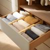VaeFae Bamboo Drawer Adjustable Drawer Organizer for Extendable Dresser Separator for Office Divider, Clothes, (30.2-43.5cm) Bedroom, Bathroom,