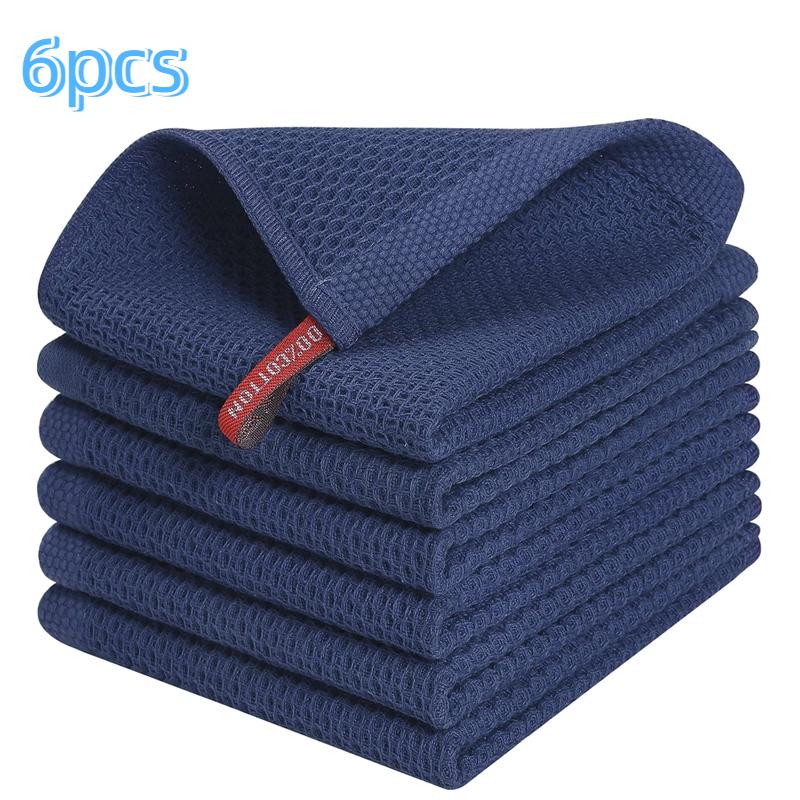100% Cotton Kitchen Towel Ultra Soft Cleaning Absorb Water Cloth Waffle Honeycomb Cleaning Cloth Household Kitchen Accessories