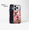 Watercolor Hummingbird Lily Retro Mobile Phone Case iPhone17promax Apple Protective Case 2-in-1 Film Case