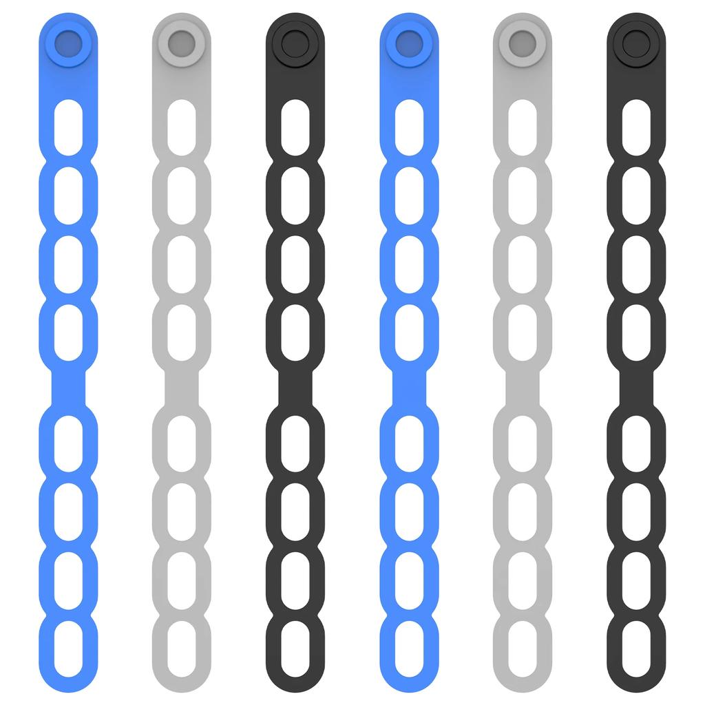 6Pcs Pot Universal Fixing Strap 21.65 Inch Crock Pot Lid Holder Supplies Silicone Straps Suitable for Storing Curtains Yoga Mats