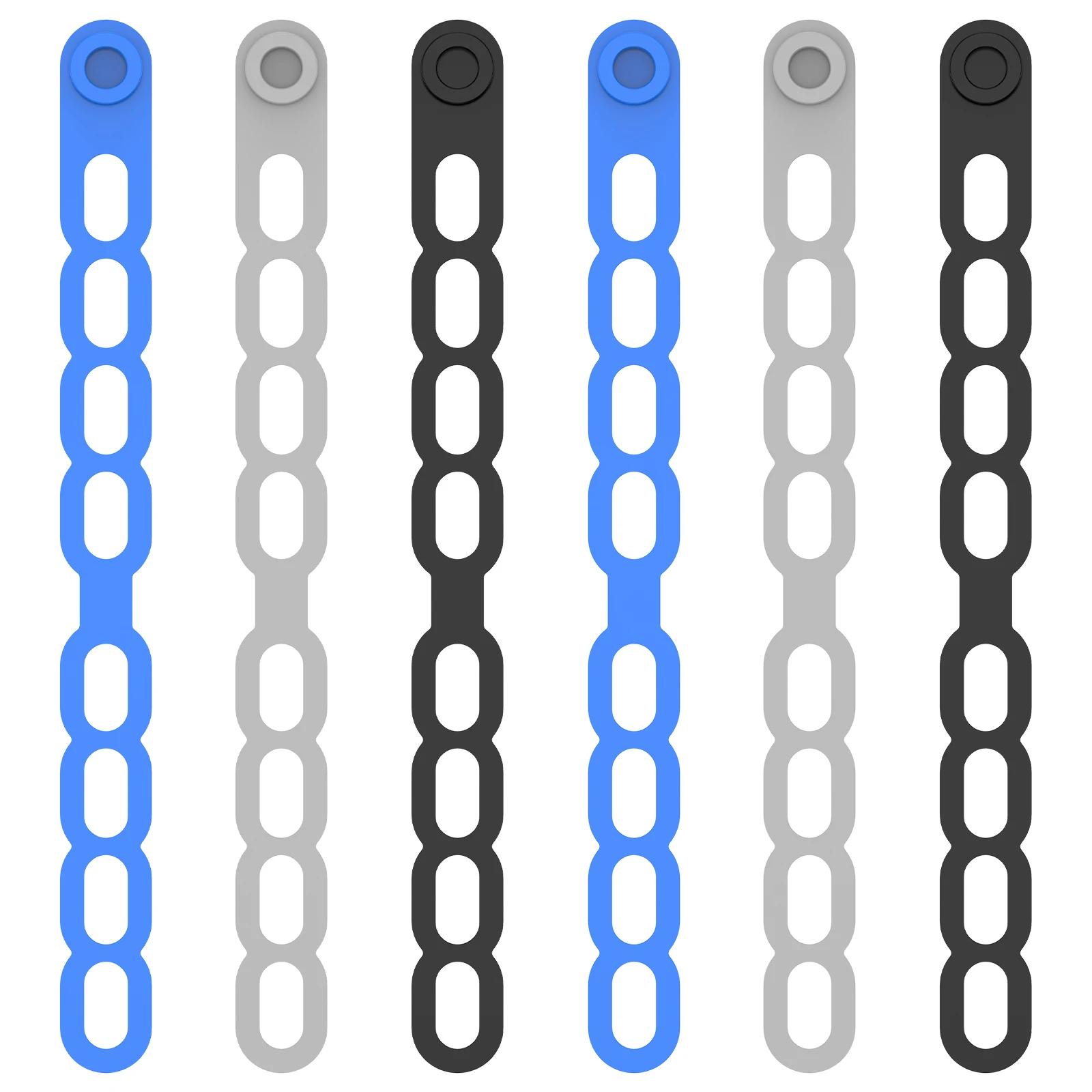 

6 шт. Универсальный фиксирующий ремешок для горшка 21,65 дюйма Держатель для крышки Crock Pot Аксессуары Силиконовые ремешки Подходят для хранения штор Ковриков для йоги