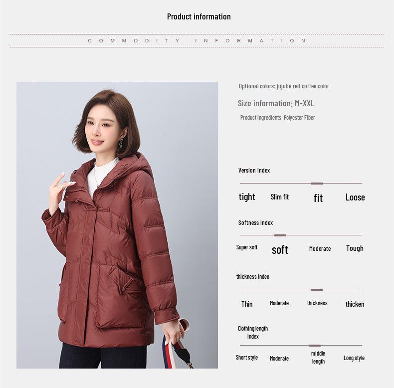 Women's Winter Plus Size Cotton Coat - Fashionable, Thick, and Age-Reducing for Middle-aged and Elderly