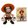 Anime One Piece Luffy Long Shan Zhi Handmade Laughter Ace and Q Version Figure Trendy PVC Model Cute Ornament Birthday Gift Toy