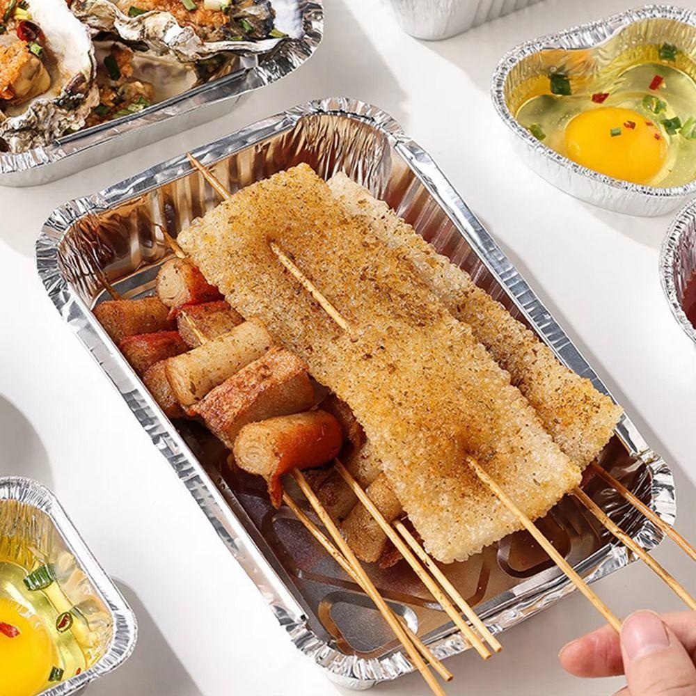 50 ks 230-700ML Hliníková krabička na pečení dortů Odolnost vůči vysokým teplotám Grilovací záchytná miska BBQ příslušenství