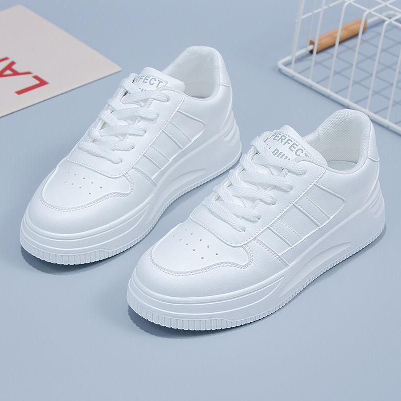 

Little white shoes women s shoes 2025 spring new versatile casual sports leather surface summer white shoes board shoes Internet celebrities 35