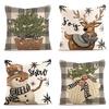 Weihnachts-Kissenbezug Heimdekoration Kissen Sofakissenbezug Leinenmaterial