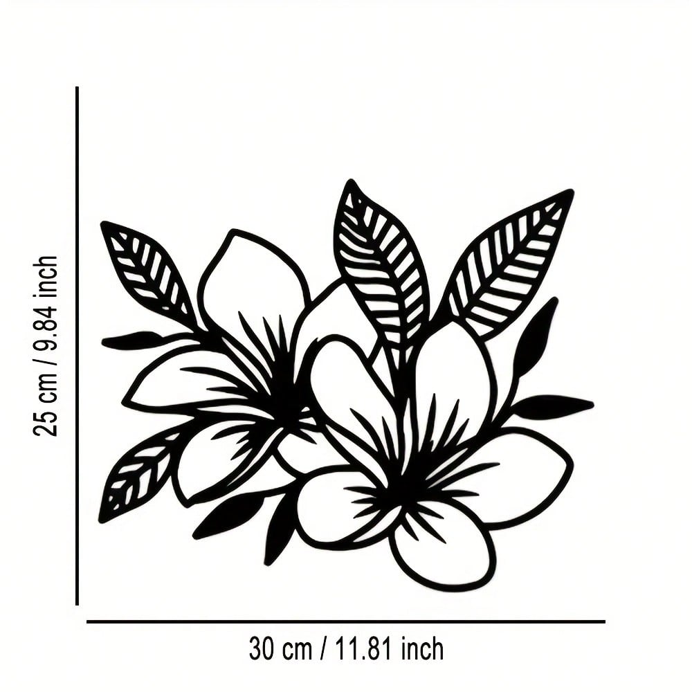 

Laser Cut Metal Wall Art Abstract Leaf Floral Decor Modern Sign for Home Office Cafe Bar Gift 25x30