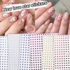 Holographic 3D Mini Heart & Star Nail Stickers Shiny Red Gold Silver Blue Rhinestone Adhesive Nail Art Decals
