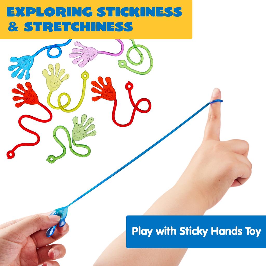 Joyfy Pcs Sticky Hands Party Favors Kids Assorted Stretchy Slappy Fun Fidget Toys Birthday Chirstmas Gift 48/120 for Kid Friendly Entertaining Play