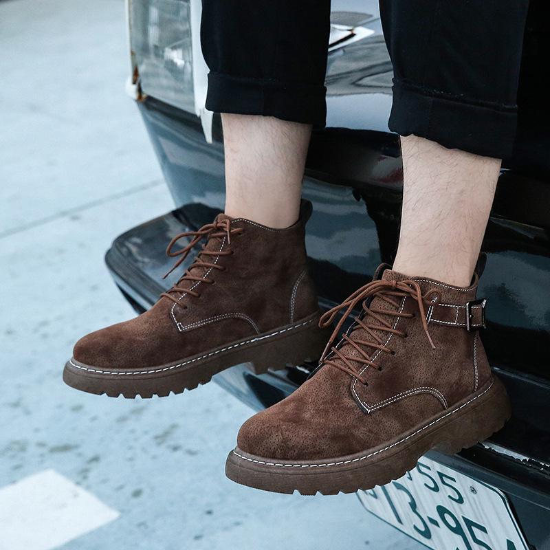 Botas cortas para hombre Otoño e Invierno Inglaterra Botas de hombre de  alta gama Botas de cerdo Cuero impermeables para hombre comprar a buen  precio — entrega gratuita, reseñas reales con fotos —