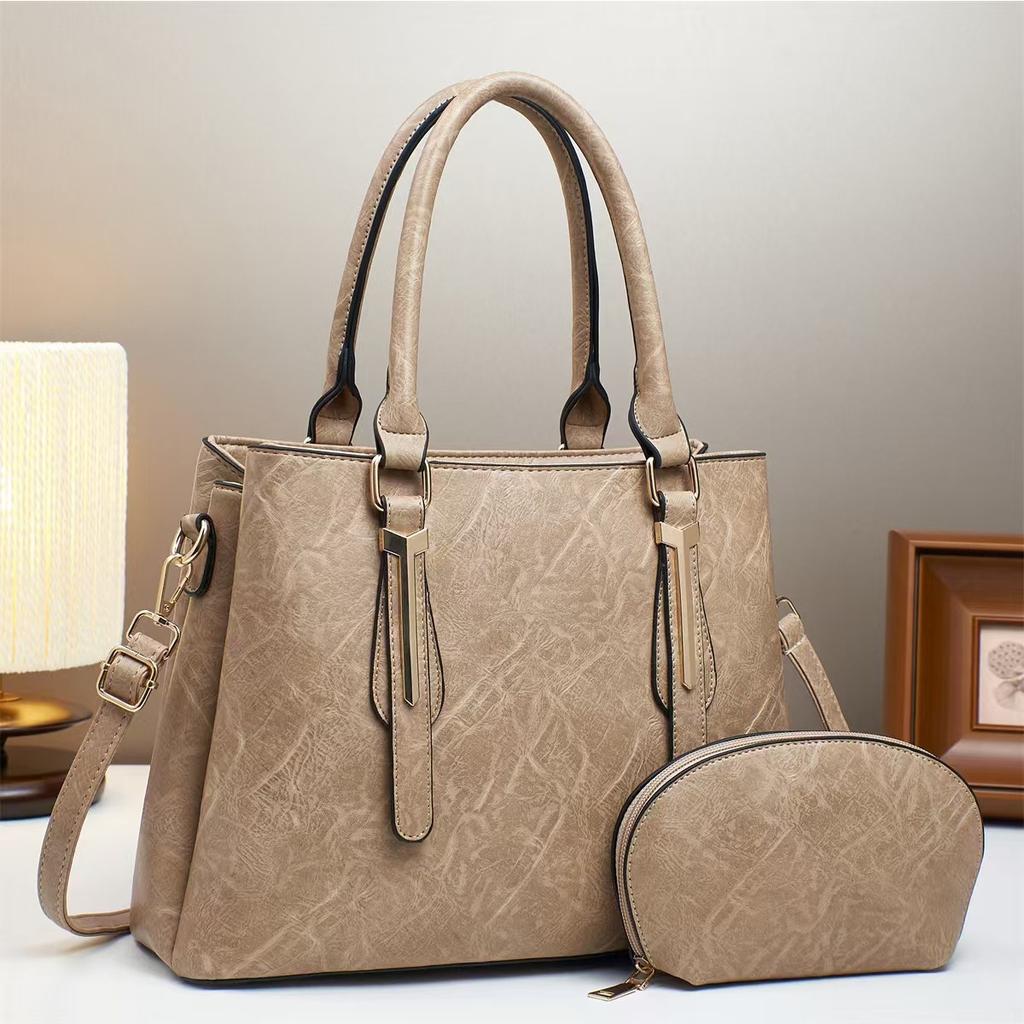 Geantă de mână retro nouă cu nivel ridicat de aspect, geantă simplă de modă, îmbinare, capacitate mare, geantă de umăr unică, geantă de damă la modă