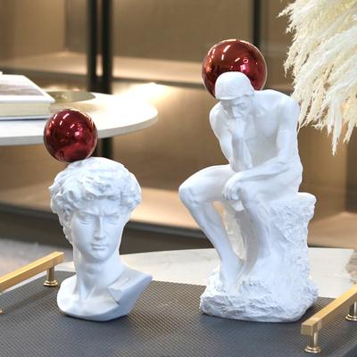 Ornamentos de escultura de bola de personagem renascentista europeu, modelo de quarto, hotel, arte, avatar, ornamentos, decorações combinadas