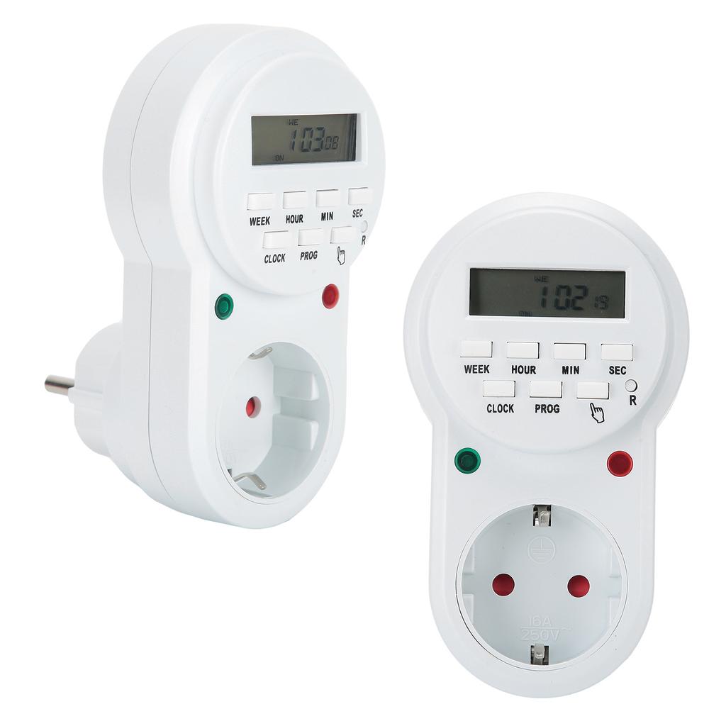 16A Intelligente Digitale Programmierbare Zeitschaltsteckdose Zyklische Zeitschaltsteckdose Schalter
