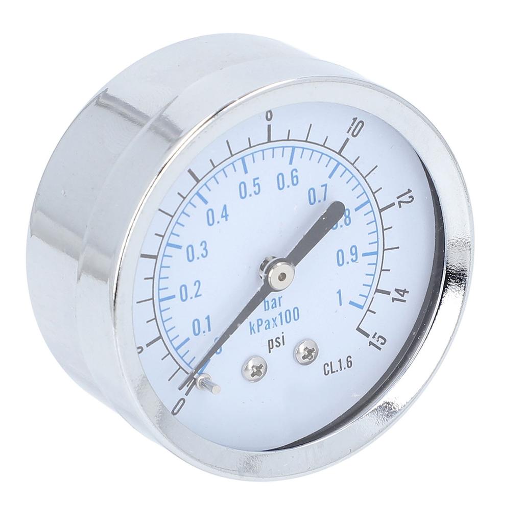 Axial Pressure Gauge Dual Scale 0 To 1bar Kpax100 0 To 15Psi 1 4in NPT 2.5in Dial Pressure Meter for Air Water Fuel