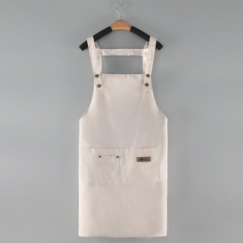 Custom Logo Canvas Apron for Advertising, Milk Tea, Nail Art, Kitchen, and Restaurant Use