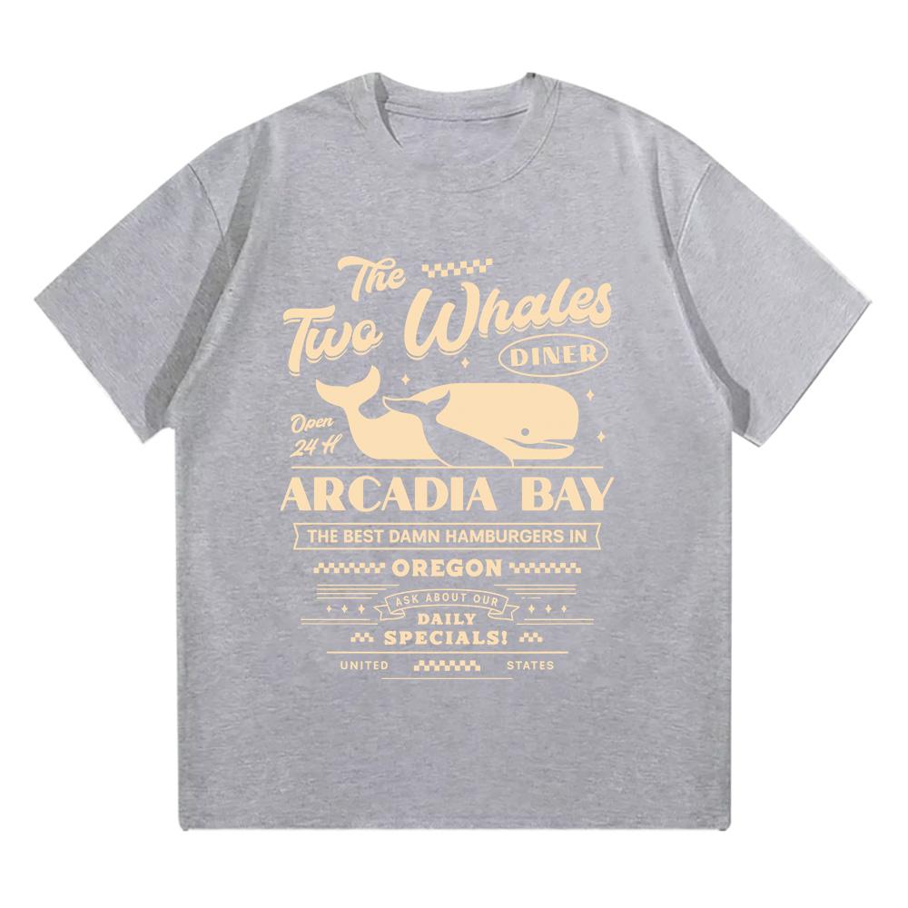 The Two Whales Diner Emblem Unisex T-Shirt Life Is Strange Hot Game Tees High Quality Cotton Clothing Women Men Loose T-shirts