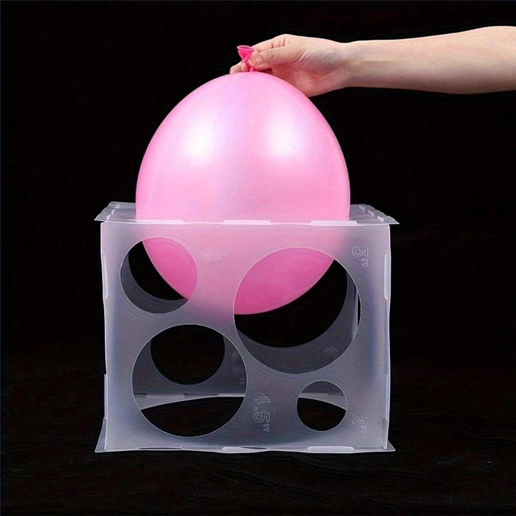 1pc Balloon Size Measuring Tool, Easy-To-Use Detachable Balloon Measuring Box, Foldable and White Measuring Tool for Balloon Decoration, Arch