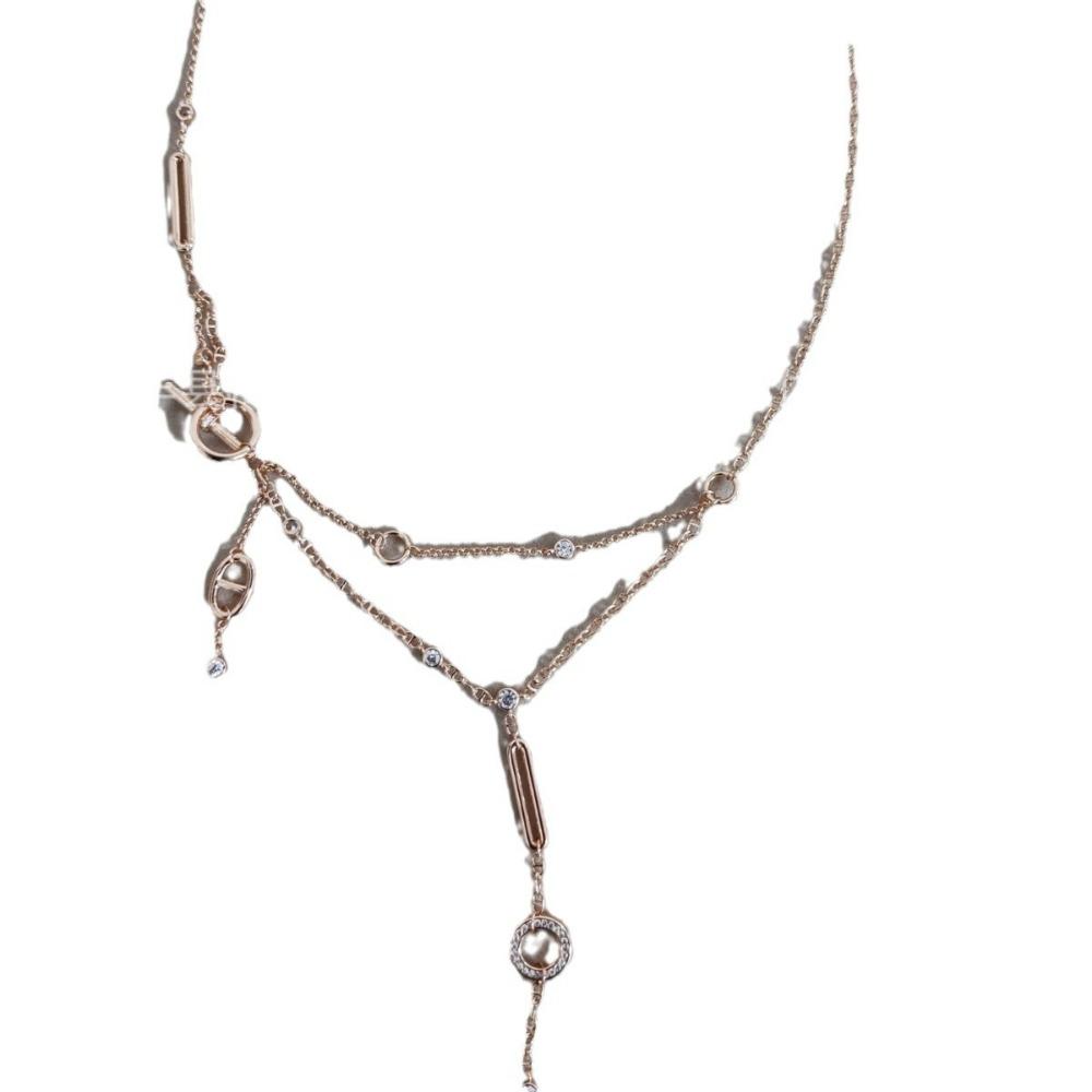 H Hög Version Ny Mode Grisnäsa Franskad Halsband Hög Nisch Design Mångsidig Nyckelbenskedja