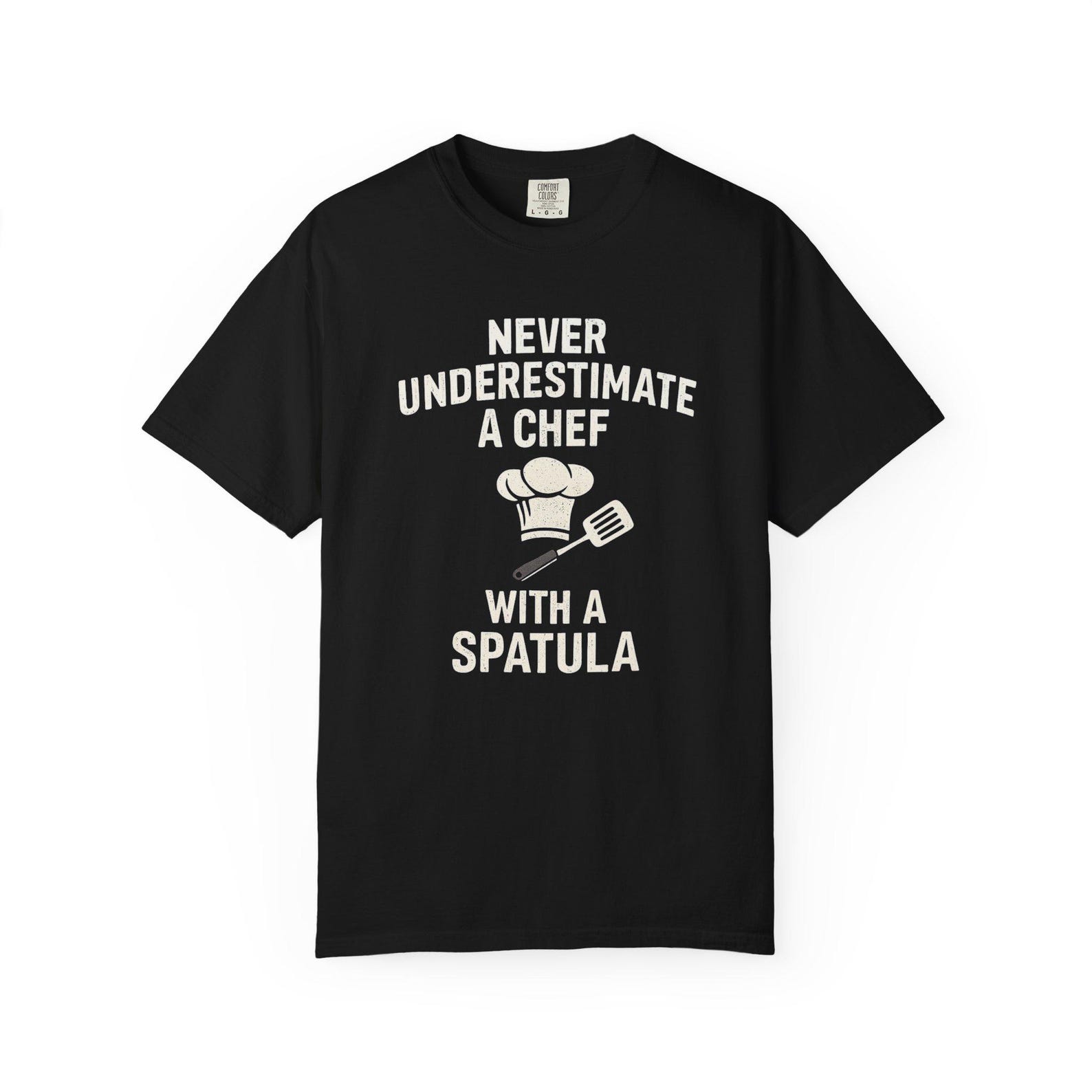 Funny Chef Spatula T-Shirt: Comfort Colors Unisex Tee M