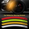 1 Pair 24.5CM Car Wheel Arches Safety Warning Sticker Reflective Mark Car Stickers Tape Reflective Strips Exterior Accessories