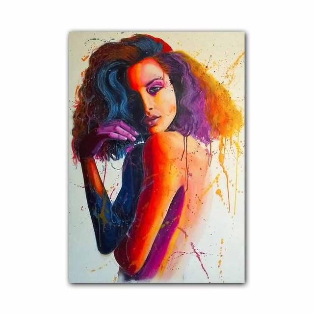 

Современная мода леди портрет плакат граффити абстрактное искусство холст живопись офис гостиная коридор украшение дома фреска без рамки 21*30cm No Frame