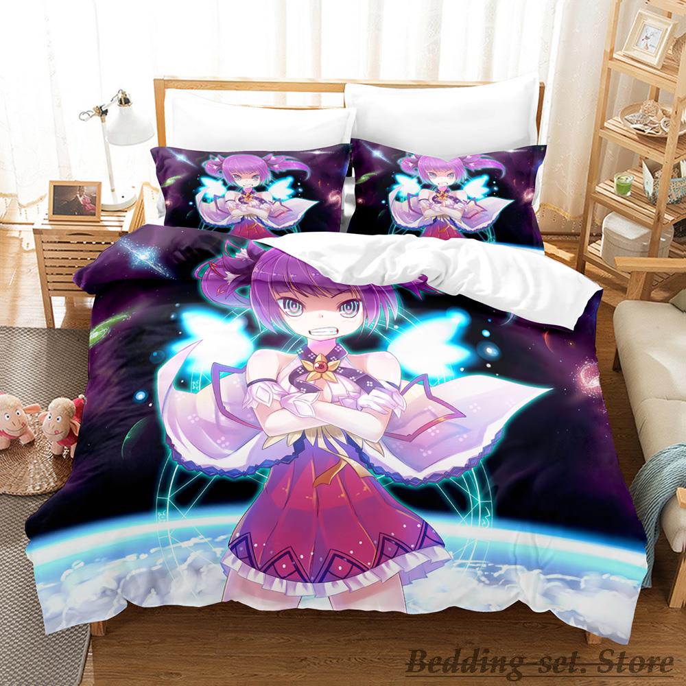 Coolt Spel Elsword Sängkläder Set Enkel Tvåbädds Full Queen King Size Sängset Vuxen Barn Sovrum Påslakan Set Anime Parure De Lit Säng