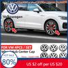 4 st Bilstolsnavkåpor Dekaler Navkapsel Auto dekorationstillbehör För Volkswagen R Golf 4 Motion GTI Polo Touran Octavia