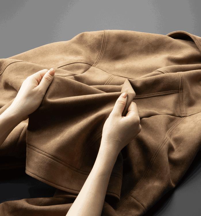 Herren Slim Wildleder Revers Jacke - Herbst/Winter Lässiger Luxus Trend.