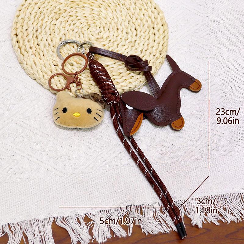 Plush Doll Bag Pendant Bag Pendant Creative Keychain Hanging Rope Bag Accessories Key Pendant Car Keychain Charm Gift