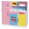 Cuisine enfant GINGER HOME – Cuisine en bois colorée 90x30x90 cm avec accessoires, four, évier et micro-ondes
