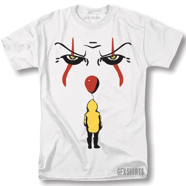 IT Pennywise Shirt Clown  Horror Movie Vintage Graphic Design T-Shirt