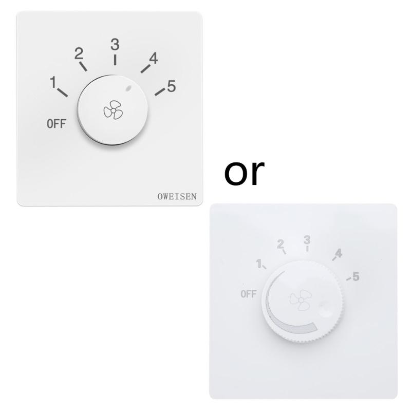 Adjustable Ceiling Fan Speed Control Switch Wall Button Dimmer Switch Electronics Mechanical Rotary-On/Off Switch 220V
