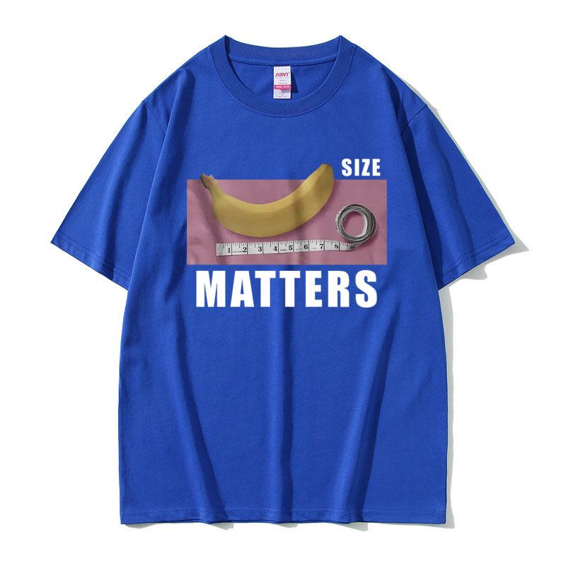 Banana Size Matters T-shirt Funny Meme Shirt Men Women Clothing Casual Fashion T Shirts Fashion Hip Hop Aesthetic Streetwear